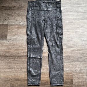 Lululemon Running Leggings Shine Black/Pewter